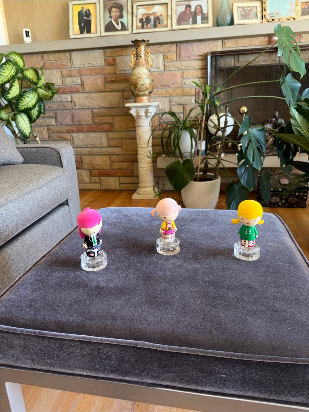Empty perfume bottles- Pink, Peach, Yellow
